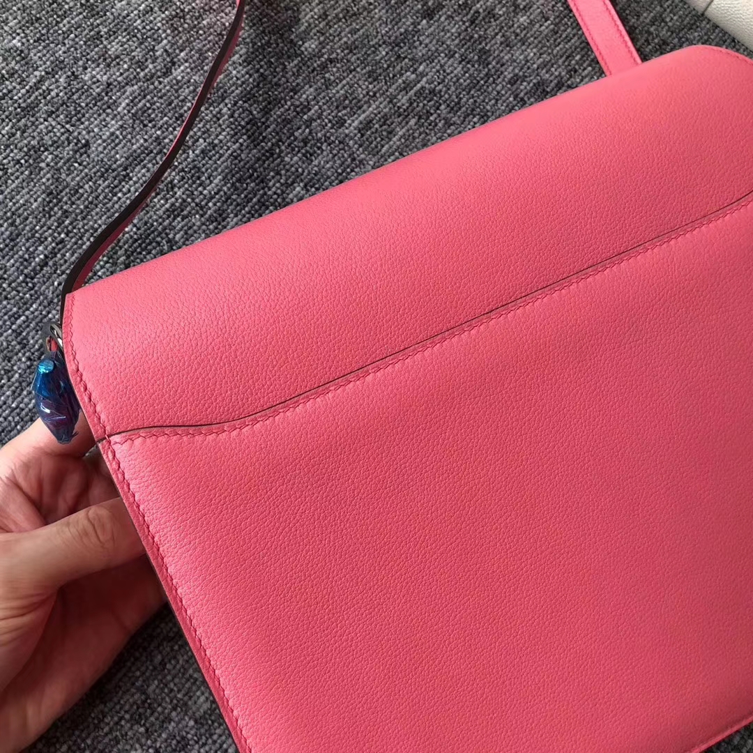 Wholesale Hermes 8W Rose Azalee Evecolor Roulis24CM Shoulder Bag