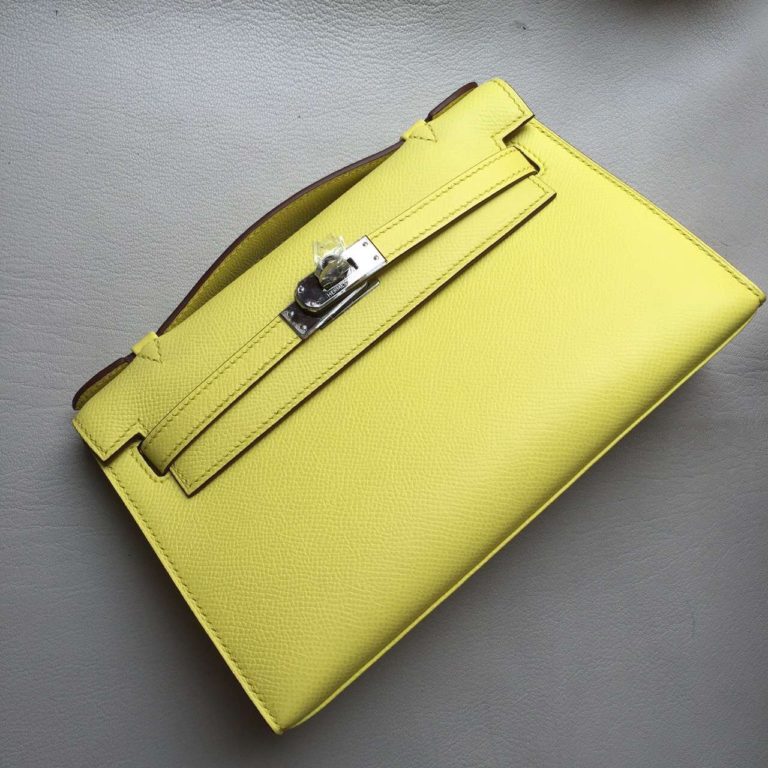 Hermes Lemon Yellow Epsom Calfskin Leather Mini Kelly Bag  22CM