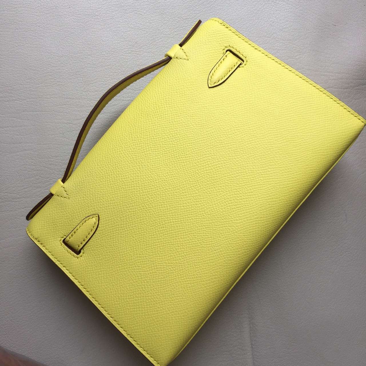 Discount Hermes Lemon Yellow Epsom Calfskin Leather Mini Kelly Bag 22CM