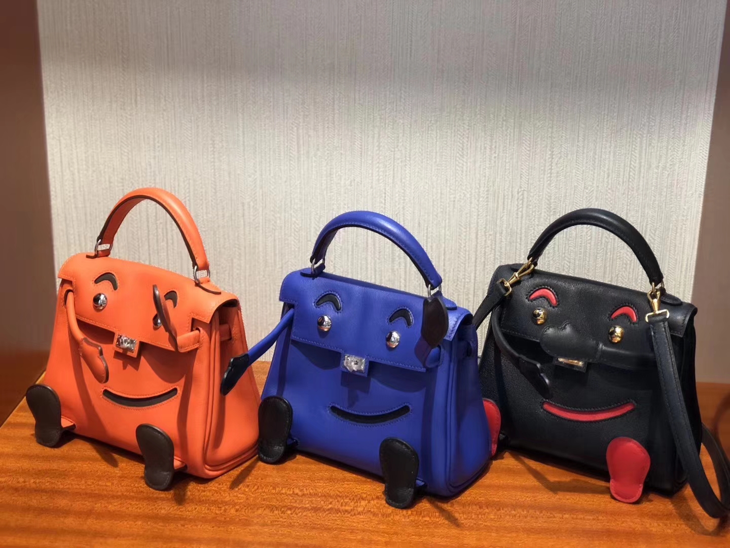 Lovely Hermes Multi-color Swift Calf Leather Kell Doll Tote Bag
