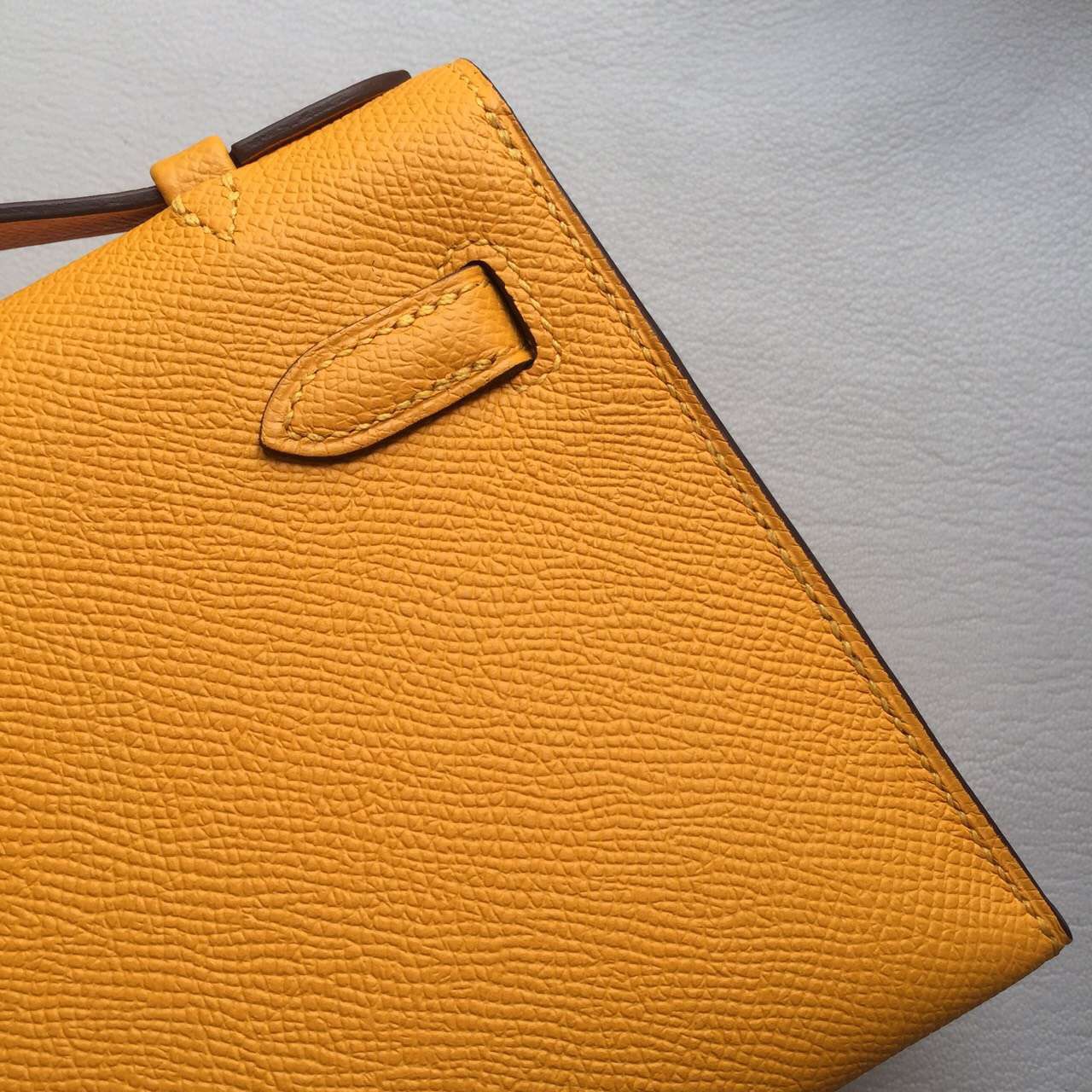 Hermes Bag Website 9V Sun Yellow Epsom Leather Mini Kelly Bag 22cm
