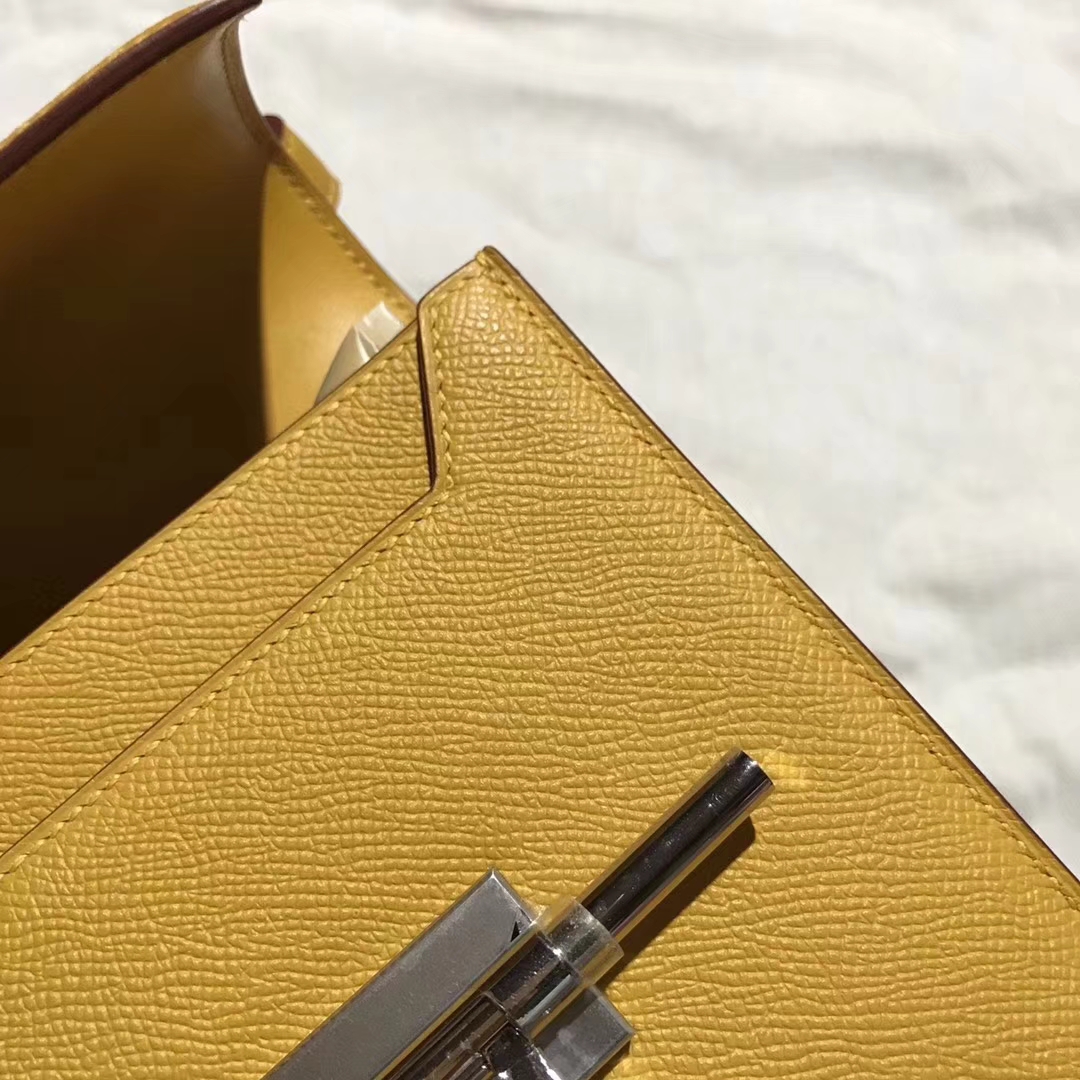 Discount Hermes 9D Ambre Yellow Epsom Calfskin Verrou Shoulder Bag