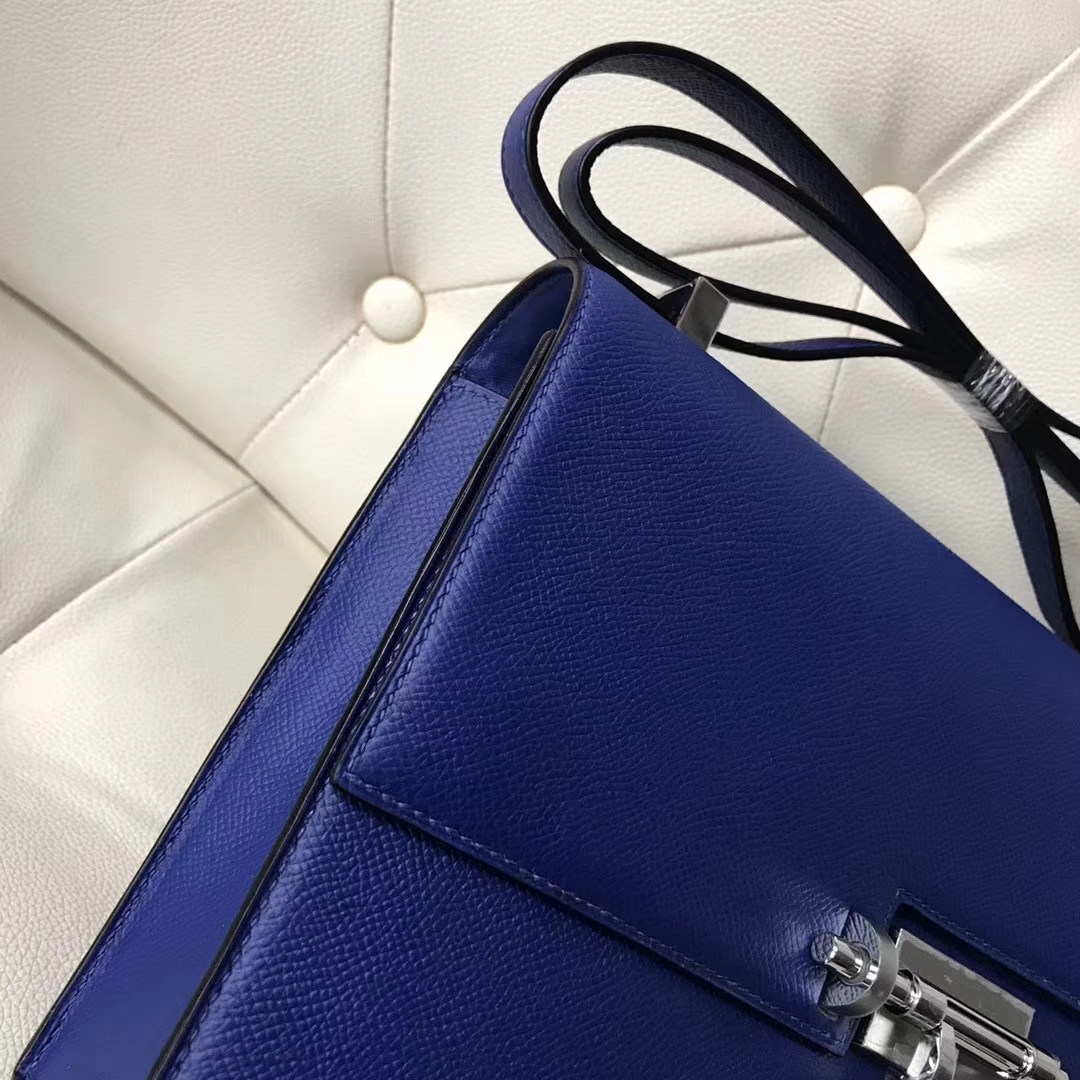 Discount Hermes 7T Blue Eletric Epsom Calf Verrou21CM Bag Shoulder Bag