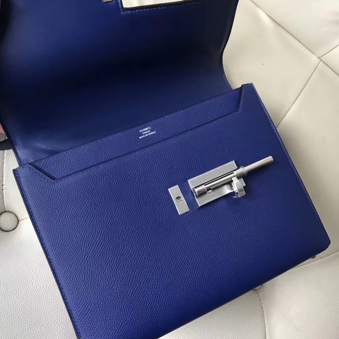 Discount Hermes 7T Blue Eletric Epsom Calf Verrou21CM Bag Shoulder Bag