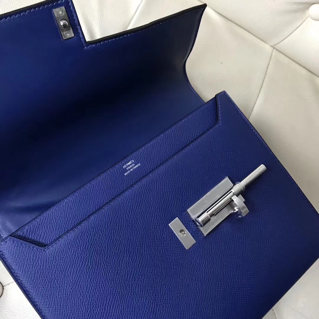 Discount Hermes 7T Blue Eletric Epsom Calf Verrou21CM Bag Shoulder Bag