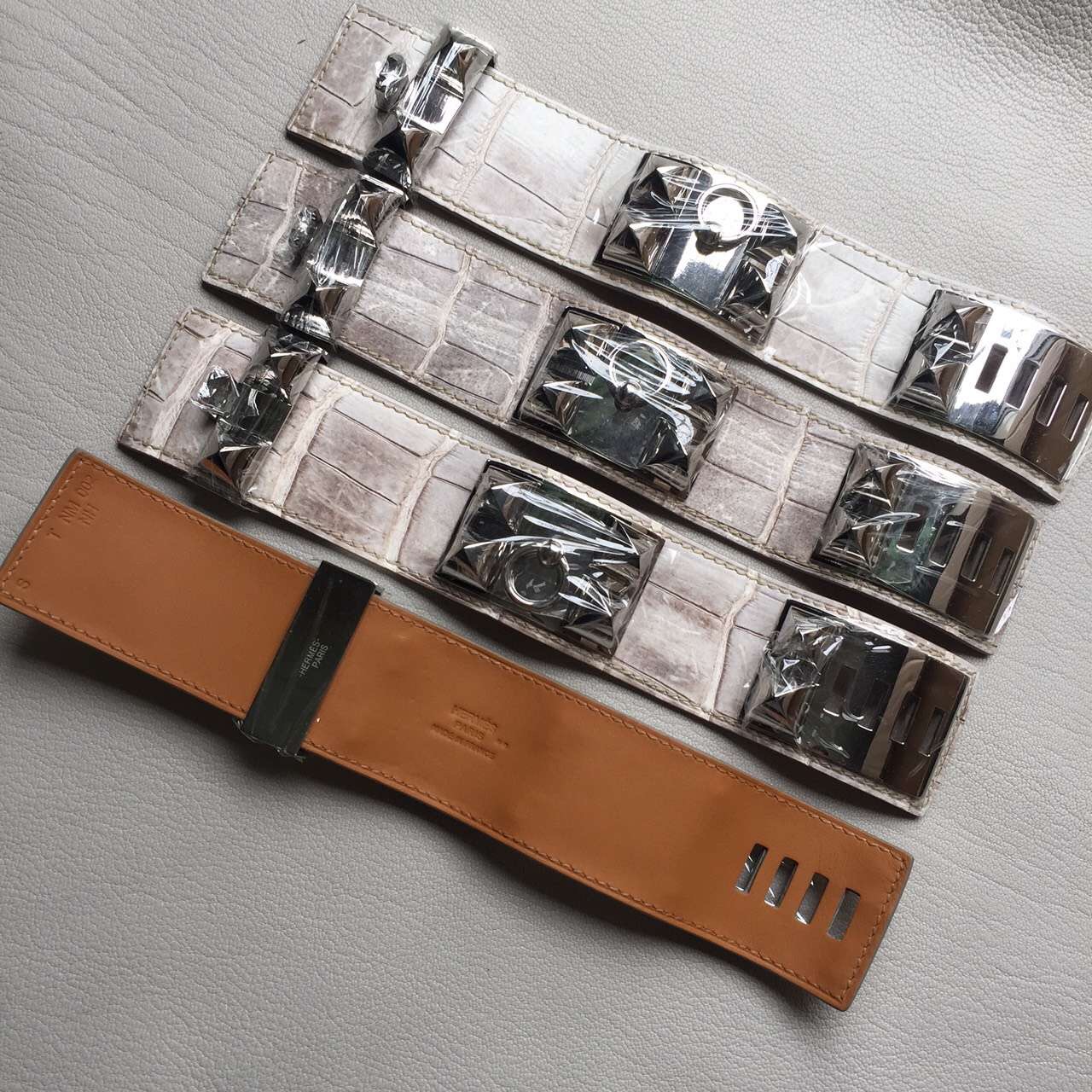 New Fashion Hermes Multi-color Crocodile Leather CDC Women&#8217;s Bracelet