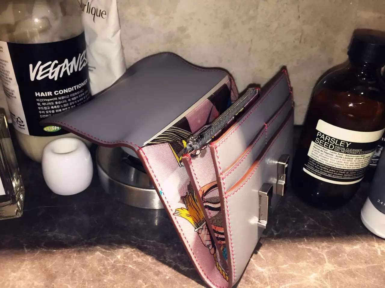 Luxury Hermes Silk’in Constance Wallet Swift Leatherc CK18 Etoupe Grey 14CM