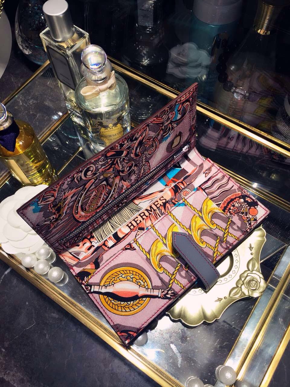 19CM Hermes Silk&#8217;in CK18 Etoupe Grey Swift Leather Women&#8217;s Long Wallet Purse