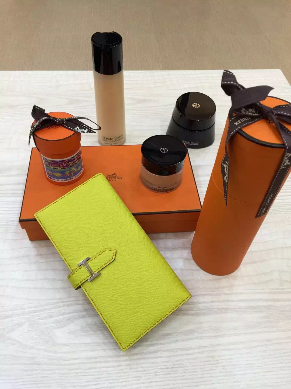 Hermes Vip Customize Epsom Leather Bearn Wallet Women’s Clutch Bag Multi-color