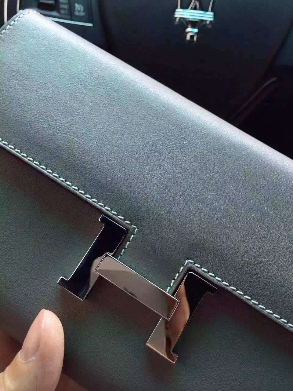 Wholesale Hermes Grey Original Swift Leather Constance Wallet Clutch Bag