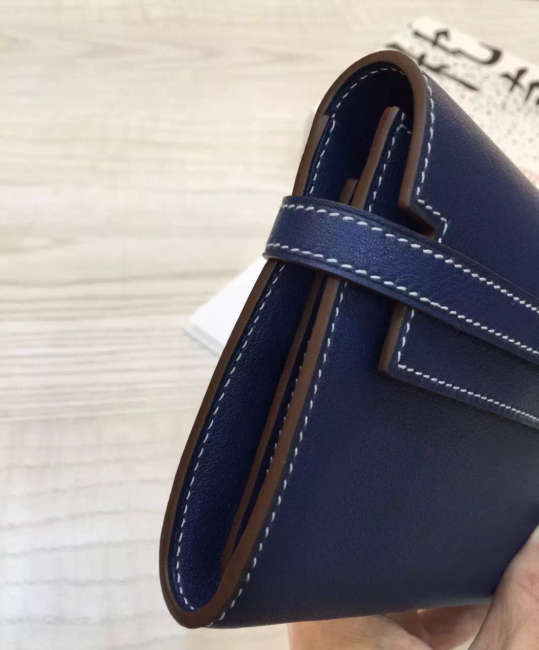 Discount Hermes Constance Wallet 7A Royal Blue Swift Leather Clutch Bag