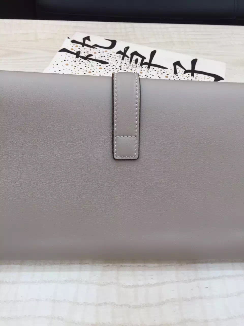 Wholesale Hermes Jige Elan Wallet 80 pearl grey Swift Leather