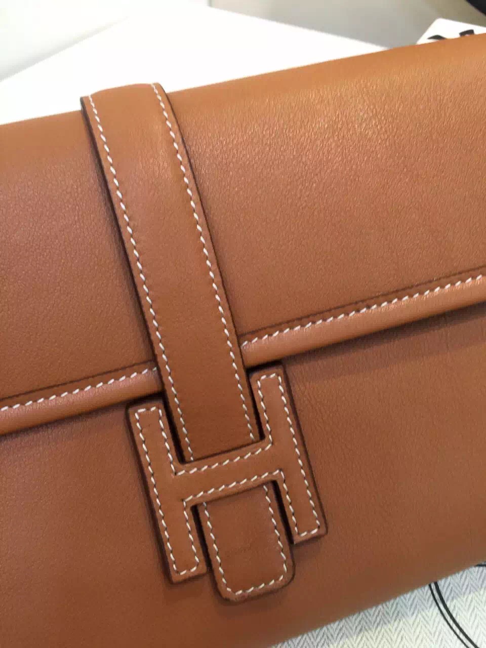 Wholesale Hermes Jige Elan Wallet 2H Camel Color Swift Leather