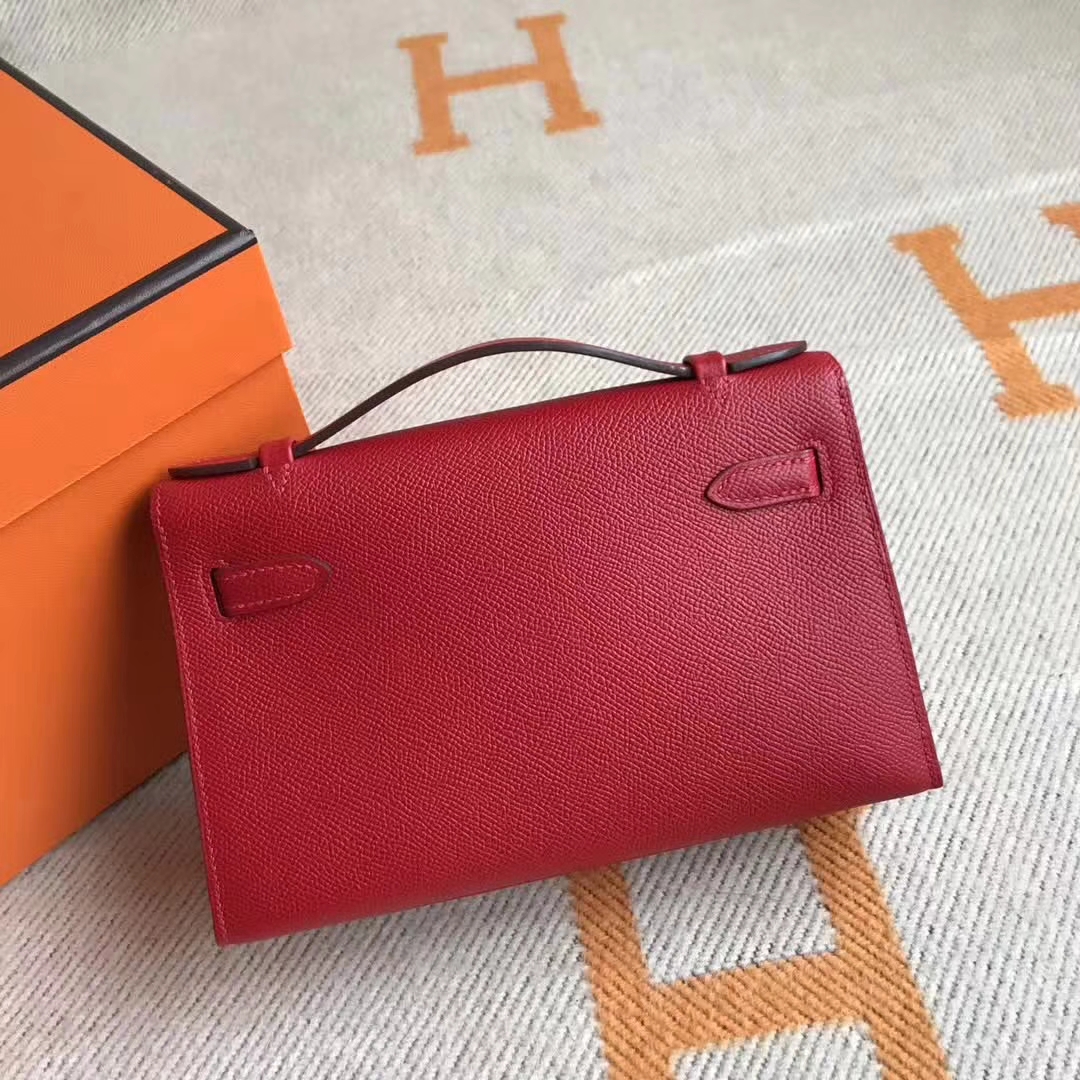 On Sale Hermes Minikelly Bag in Q5 Rouge Casaque Epsom Calfskin
