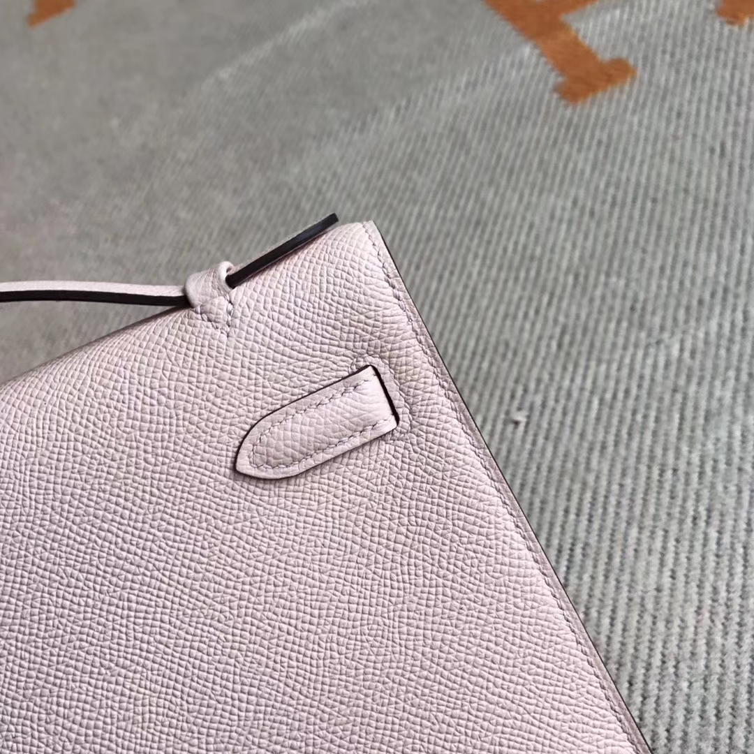 Wholesale Hermes Minikelly Clutch Bag in P1 Rose Elglantine Epsom Leather