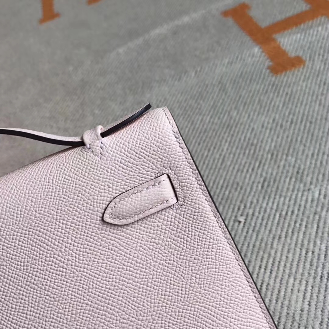 Hermes P1 Rose Elglantine Epsom Calfskin Minikelly Pochette 22CM Gold Hardware