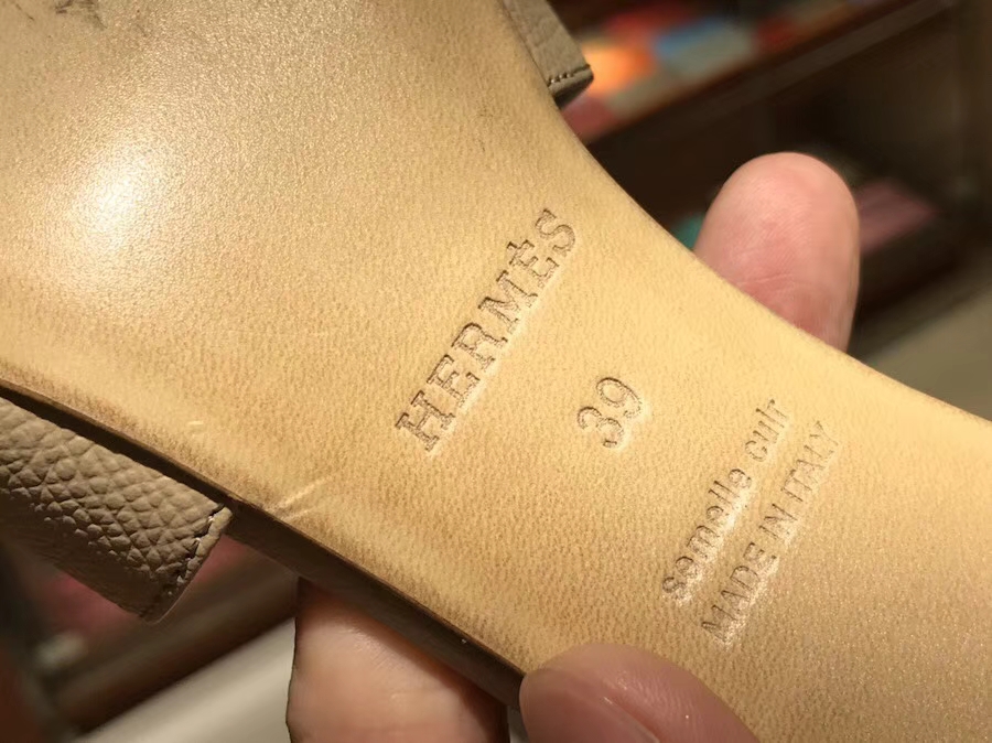 Wholesale Hermes Classic Middle Heel Sandals in Trench Grey Size35-41