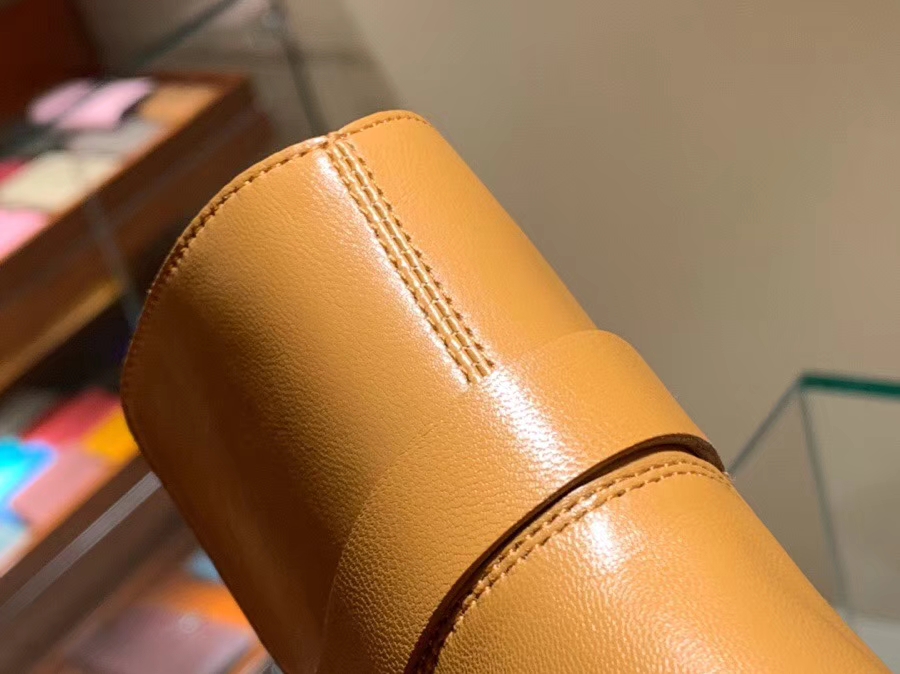 Fashion Hermes Short Boots 2018 Autumn New Gold Chevre Leather Neo Boots Shoes 35-41