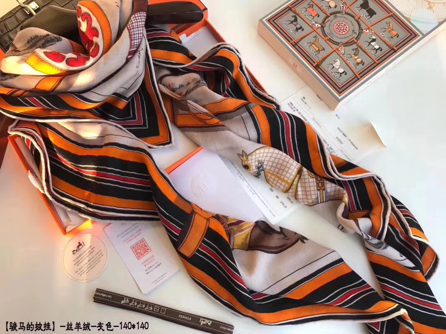 Discount Hermes Grey Cashmere Grade-A Women’s Scarf Cape 140*140cm
