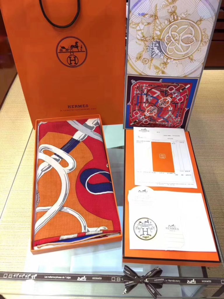 On Hermes Scarf Grade-A Cashmere Womens Cape1 40*1 40cm