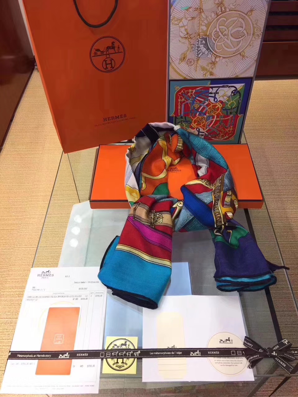 Fashion Hermes Grade-A Cashmere Women&#8217;s Scarf Cape Complete Package
