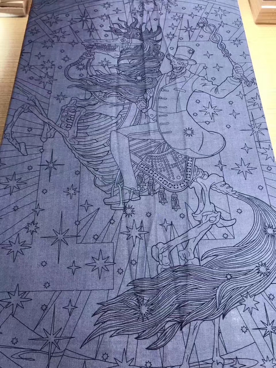 Elegant Hermes Cashmere 【H-Program】Women’s Scarf in Blue 140*140cm