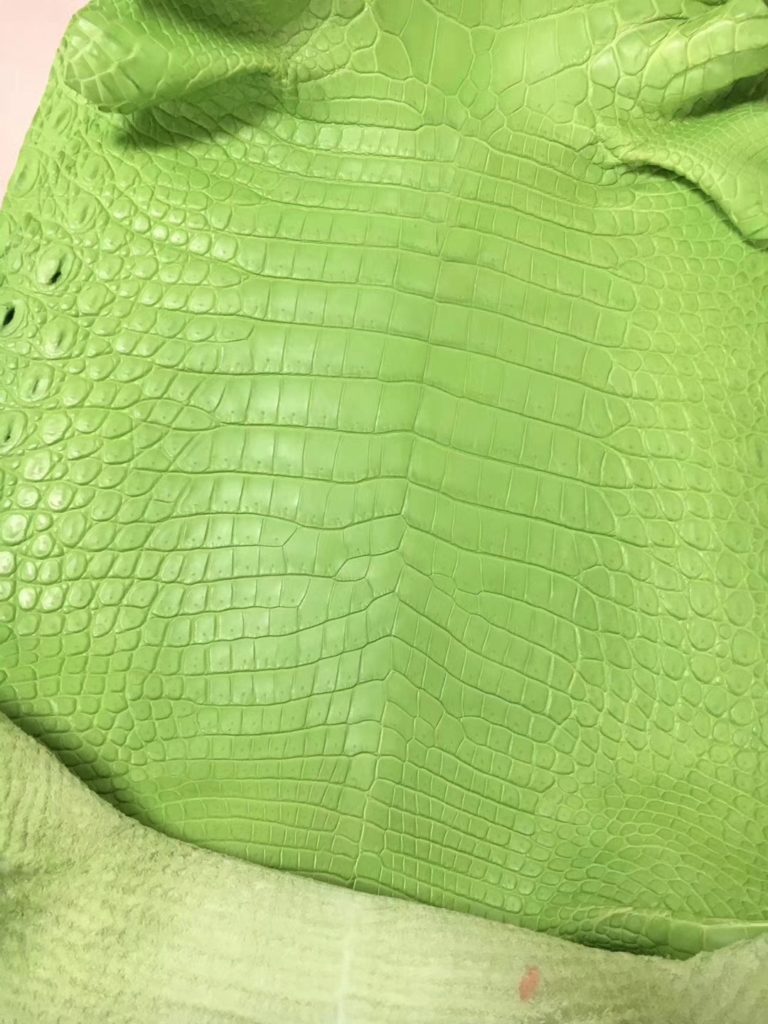 Hermes Kiwi Green Crocodile Matt Leather Can Order Birkin 30/Kelly 28cm