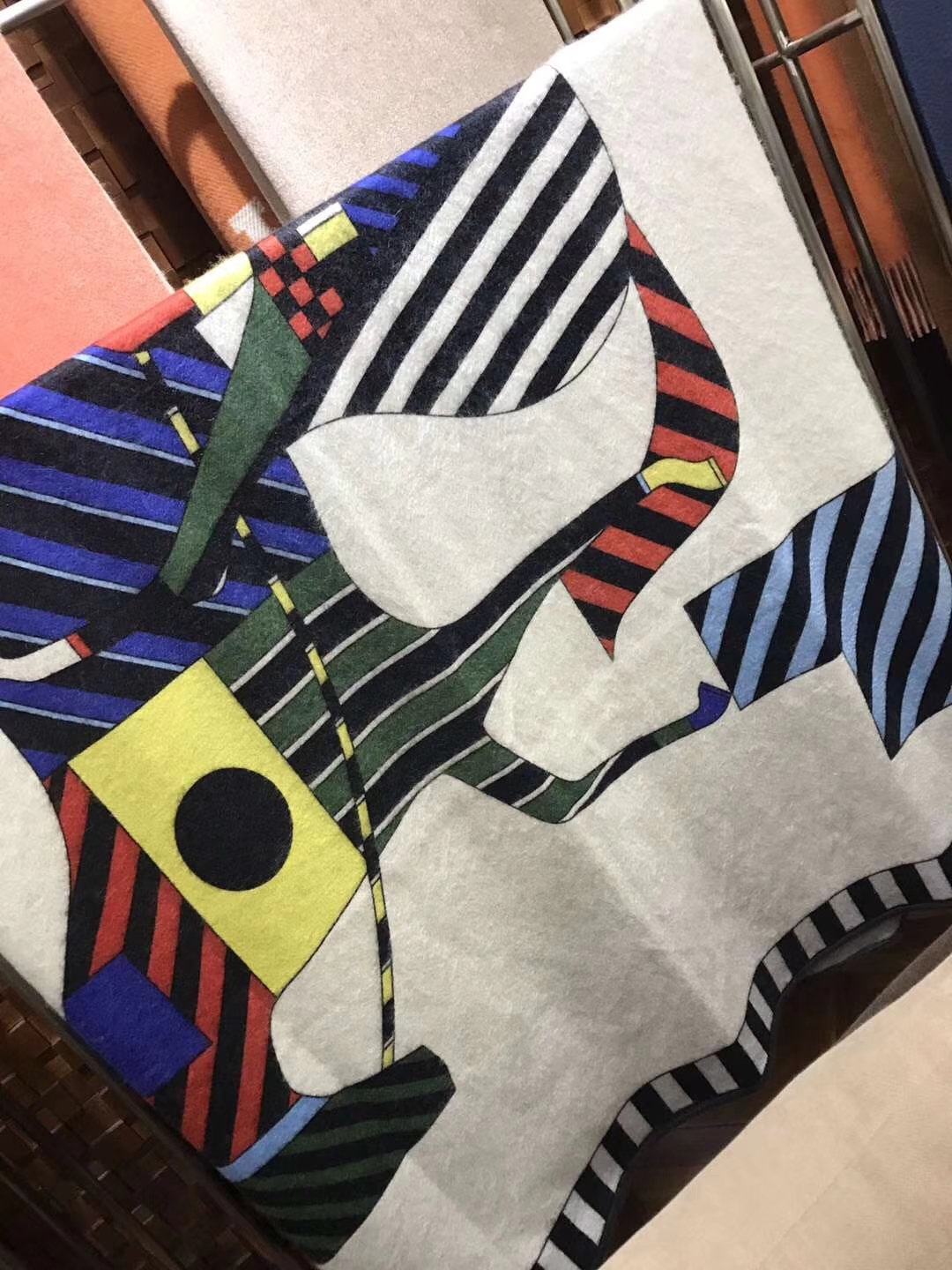 New Arrival Hermes  &#8220;Double Horse Blanket&#8221; Cashmere Scarf 150*200cm