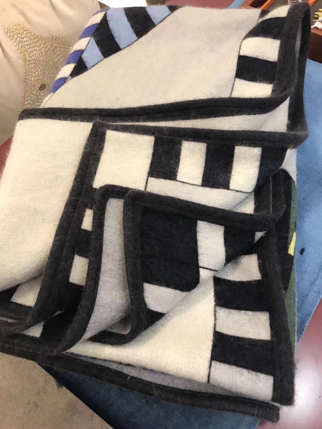 New Arrival Hermes  &#8220;Double Horse Blanket&#8221; Cashmere Scarf 150*200cm