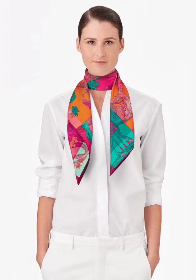 New Hermes《Amazing Animals》Colorful 100%Silk Scarf 90*90cm