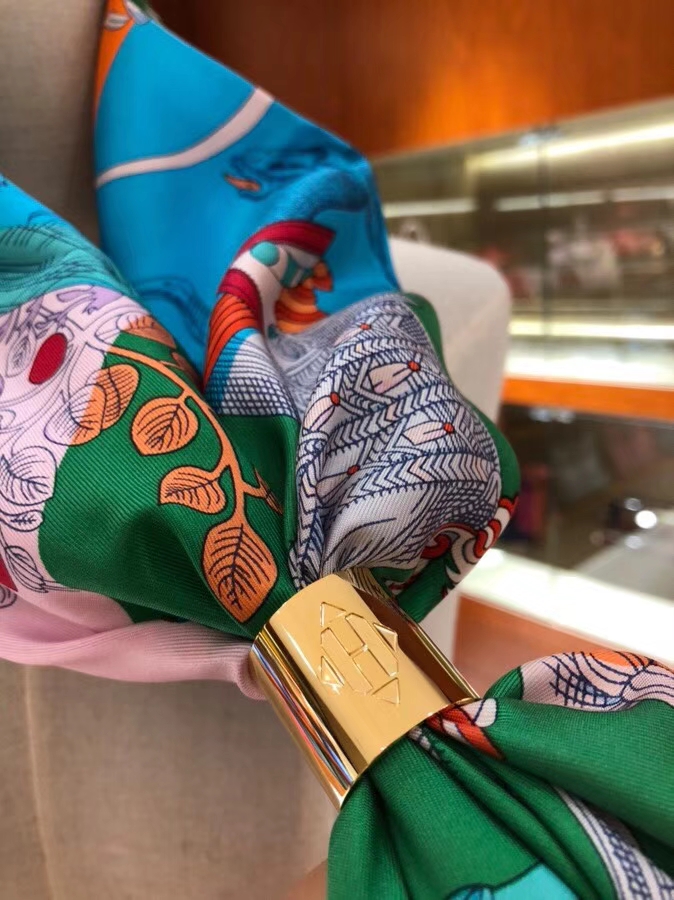 Fashion Hermes Top Quality Silk Scarf《Amazing Animals》in Orange90*90cm