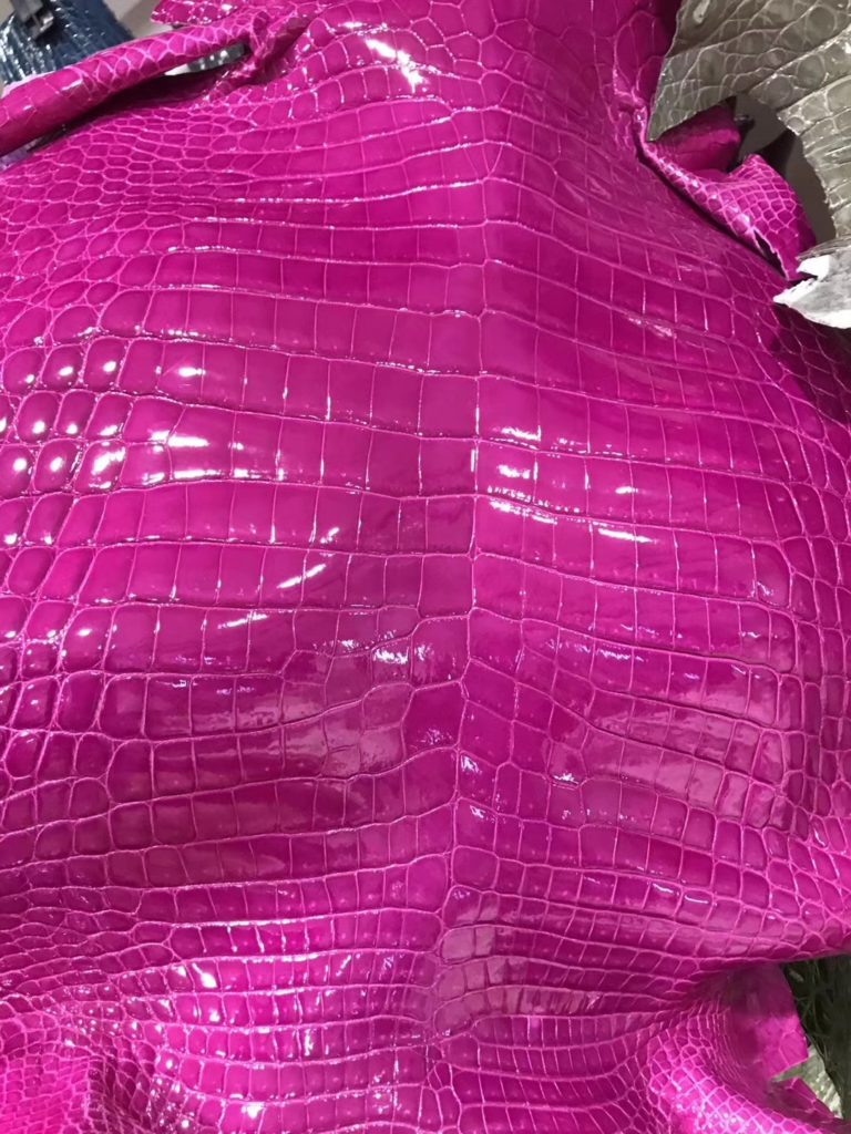 Hermes Crocodile Shiny Leather in Pink Can Order Birkin/Kelly Bag