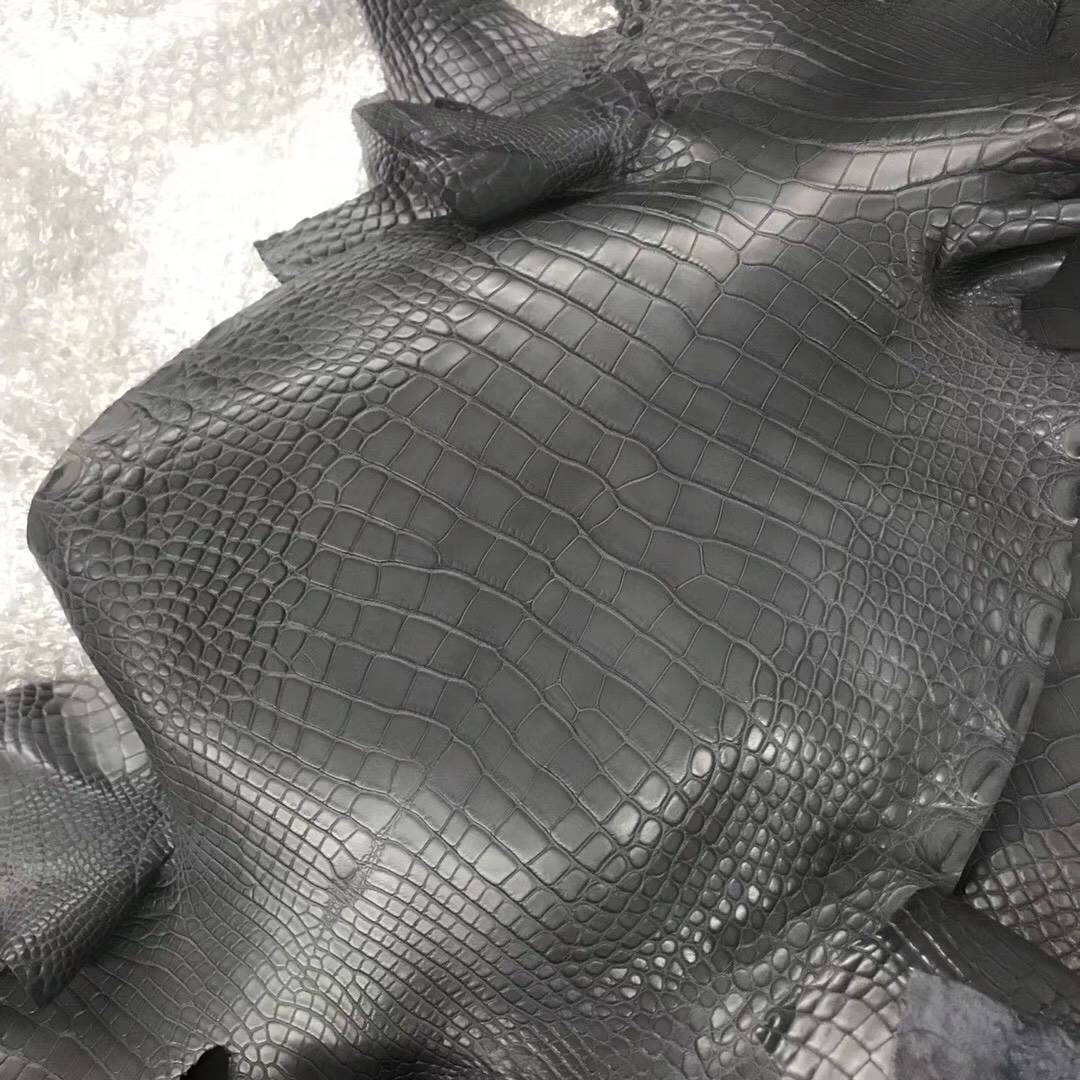 New Arrival Hermes 8M Gris Paris Matt Crocodile Leather Can Order Minikelly22cm