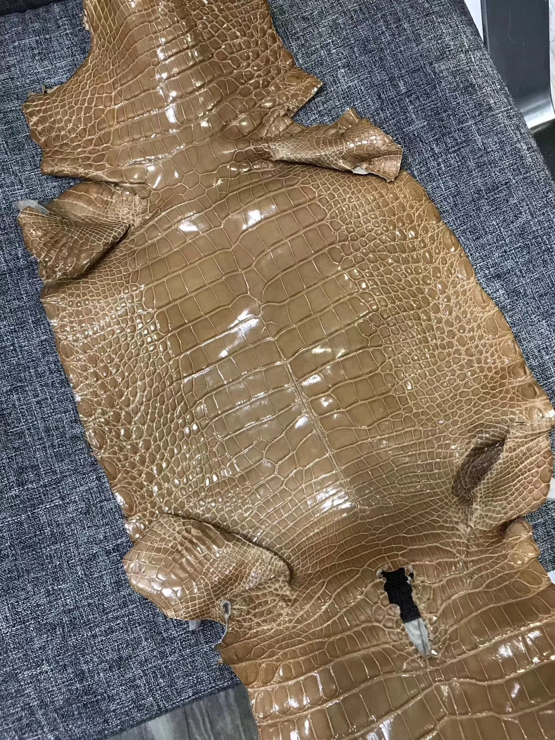 Noble Hermes Alligator Shiny Crocodile Leather Suit For Small Bag