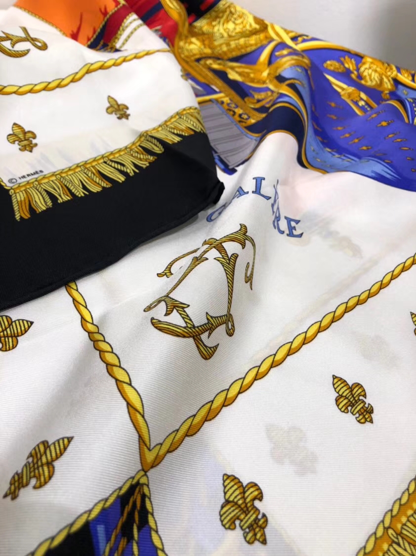 Hermes 2018 New 100%Mulberry Silk Black Square Women&#8217;s Silk Scarf 90*90cm