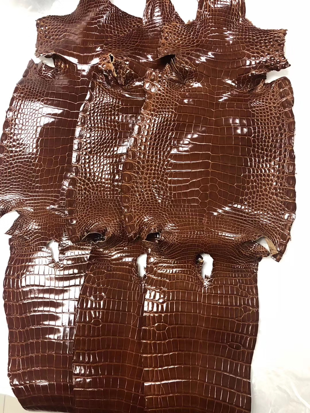 Discount Hermes Brown Shiny Crocodile Leather Can Order Constance18CM