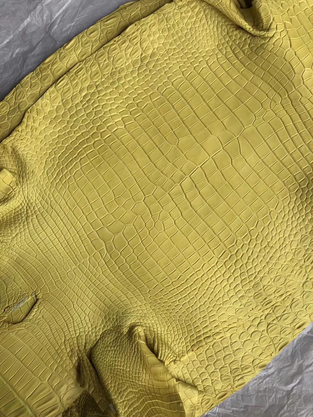 New Arrival Hermes 9R Lemon Yellow Matt Porous Crocodile Leather