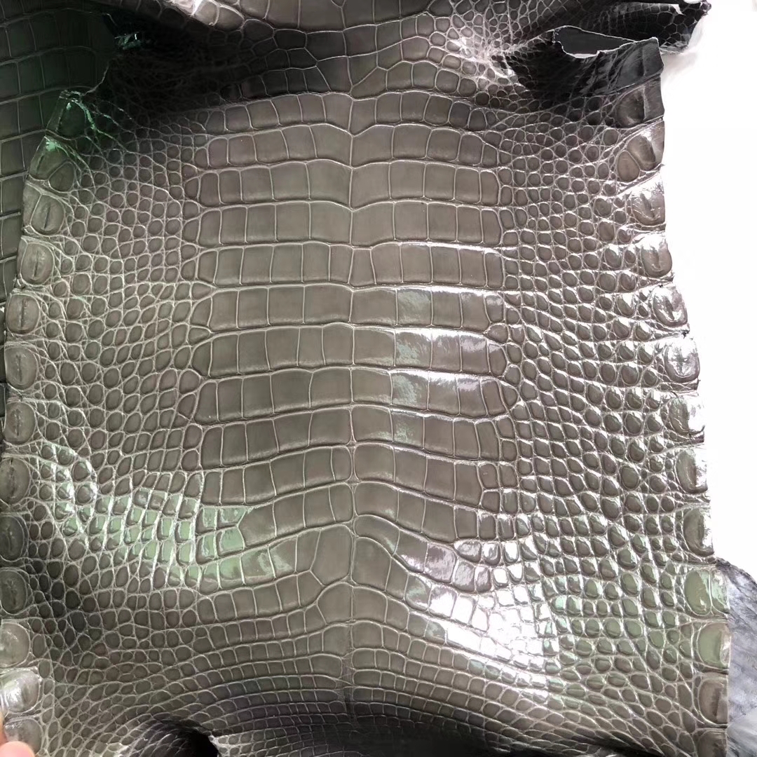 New Hermes C81 Gris Tourterelle Shiny Crocodile Leather Hermes Bags Order