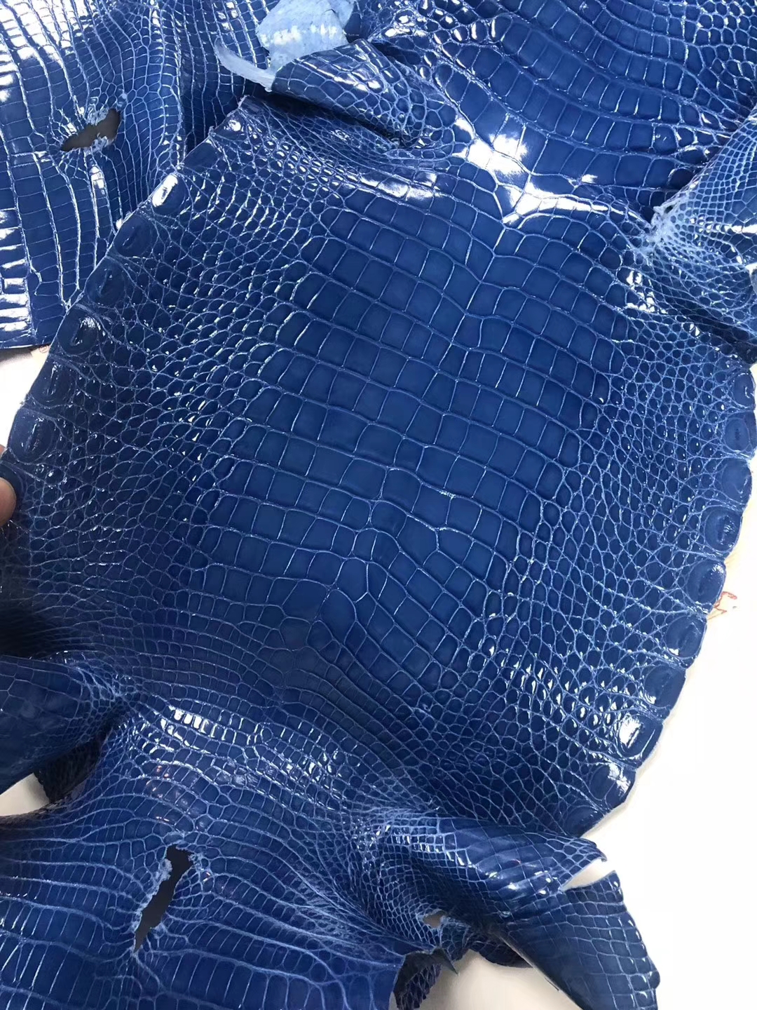 Hermes Shiny Crocodile Leather in 7Q Mykonos Blue Minikelly/Constance Bag Order