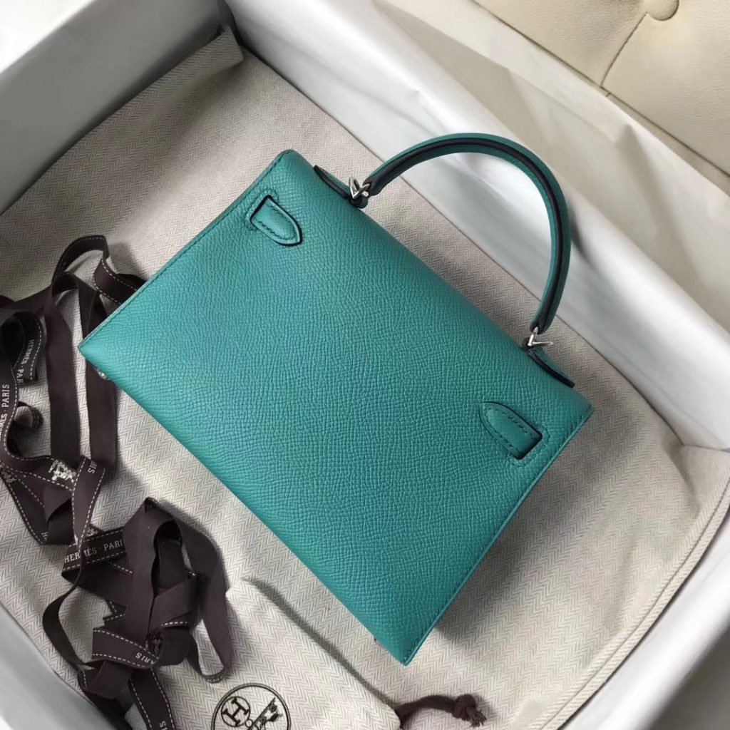 New Arrival Hermes Epsom Calf Minikelly-2 Bag in 7F Blue Paon Silver Hardware