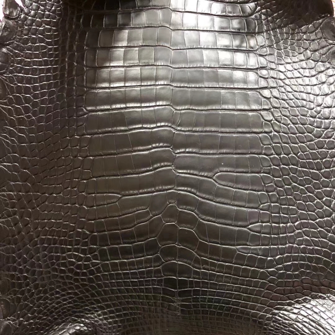 Elegant Hermes Black Matt Crocodile Leather Hermes Bags Order