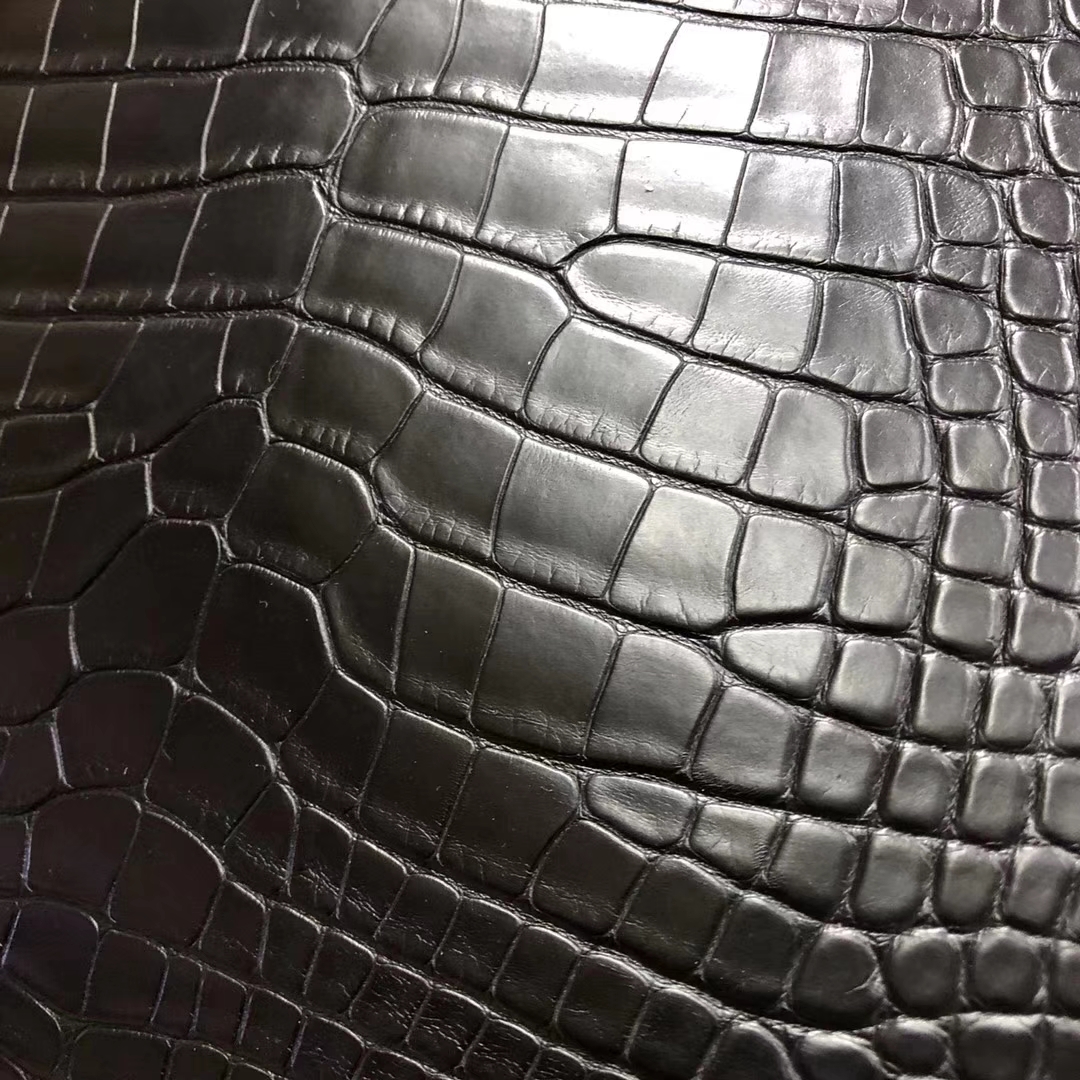 Elegant Hermes Black Matt Crocodile Leather Hermes Bags Order