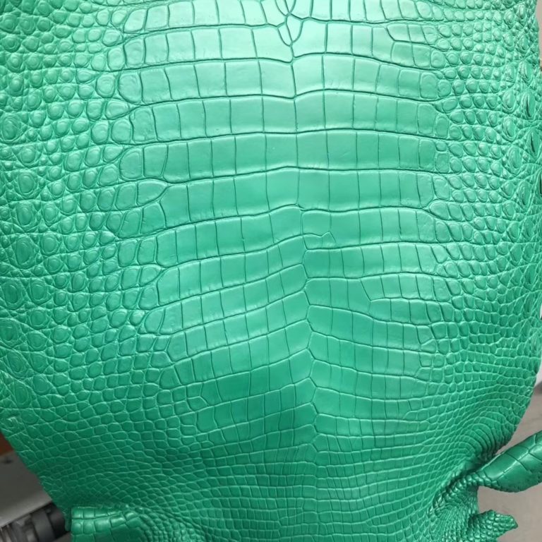 Hermes Emerald Green Matt Crocodile Leather Can Order Kelly/Birkin 25CM