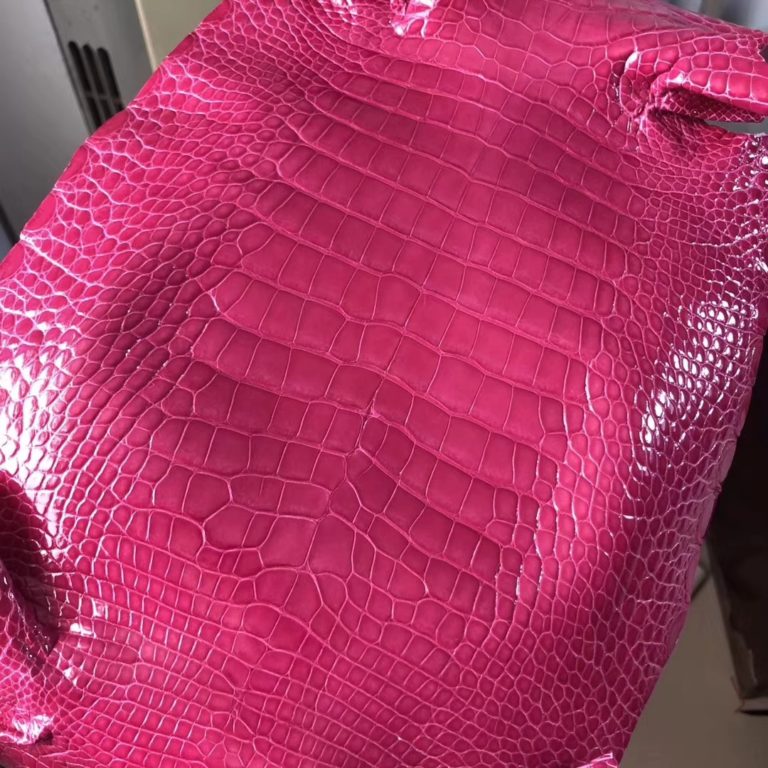 Hermes 5J Pink Alligator Shiny Crocodile Leather Minikelly Bags Order