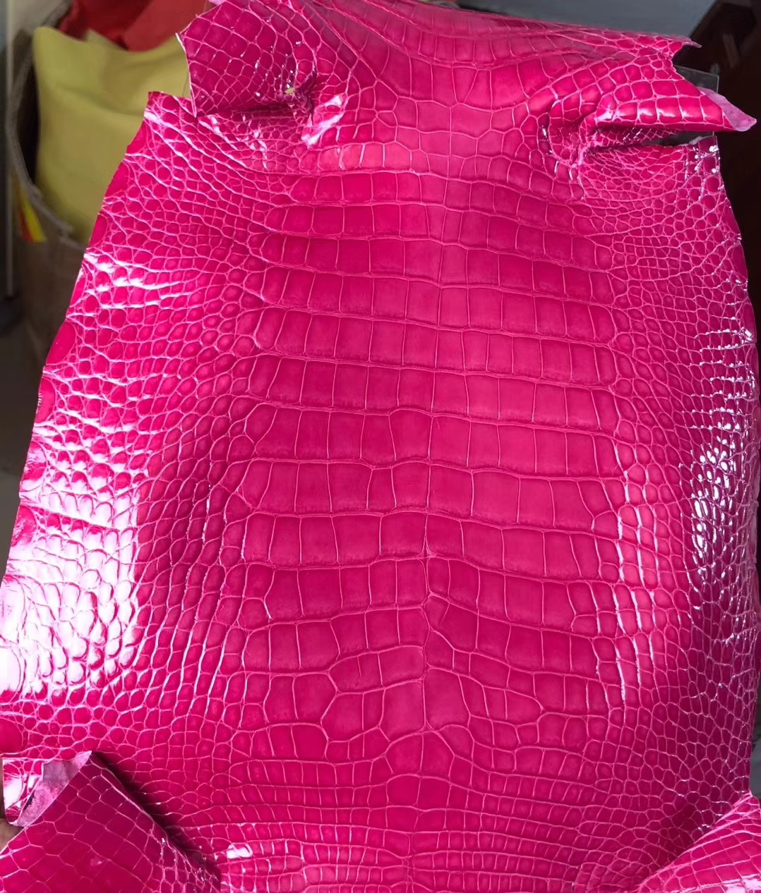 New Arrival Hermes 5J Hot Pink Alligator Shiny Crocodile Leather Minikelly Bags Order