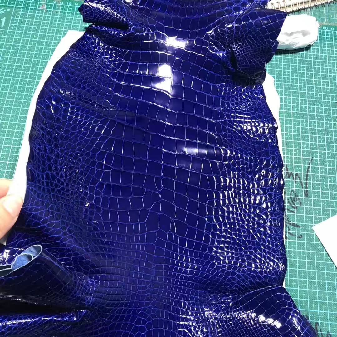 Hermes Bags Order New Hermes 7T Blue Electric Alligator Shiny Crocodile Leather