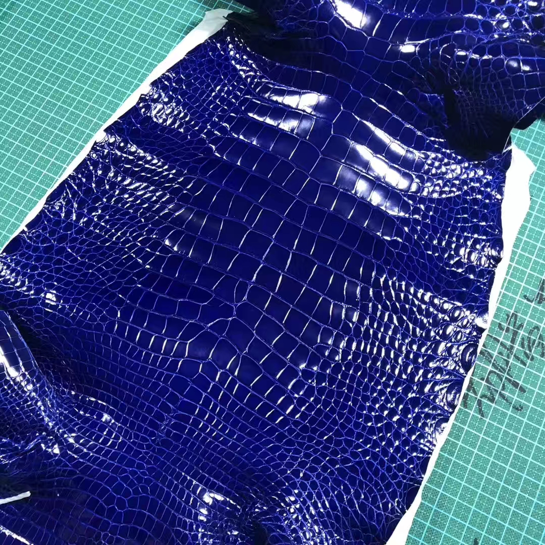 Hermes Bags Order New Hermes 7T Blue Electric Alligator Shiny Crocodile Leather