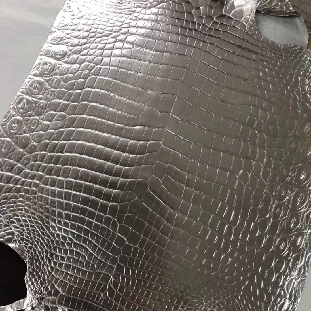 Hermes Birkin Bag Order New Arrival Silver Shiny Crocodile Leather
