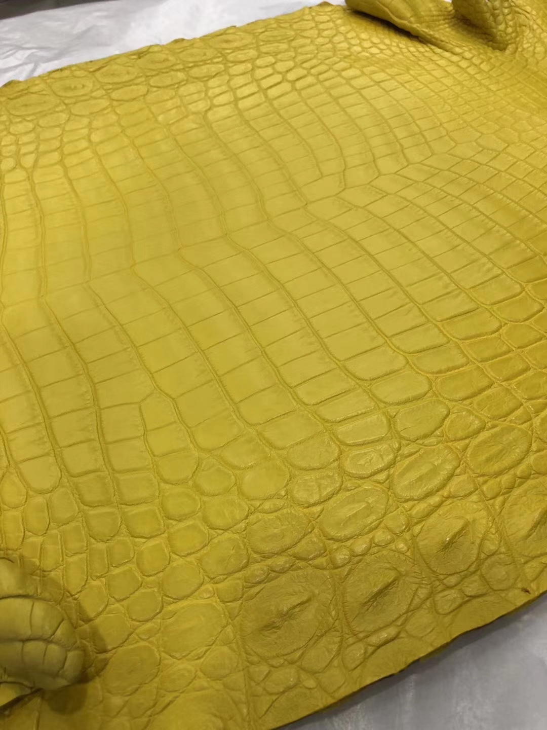 Hermes Kelly/Birkin Bag Order 9R Lemon Yellow Crocodile Matt Leather