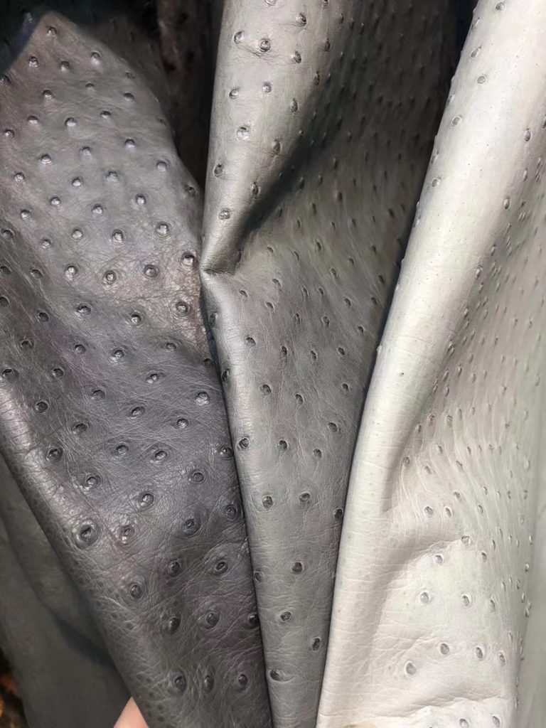 Hermes Bags Order Mousse Grey/Etain Grey/Blue Glacier Ostrich Leather